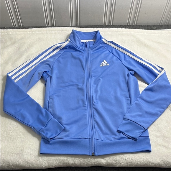 adidas Jackets & Blazers - Adidas Light Blue Zip-Up Jacket